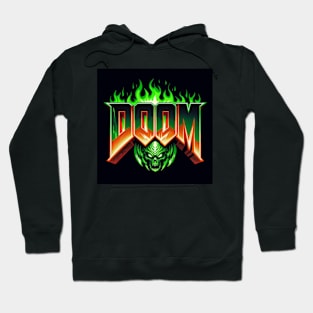 Doom logo in Green and Gold Hoodie